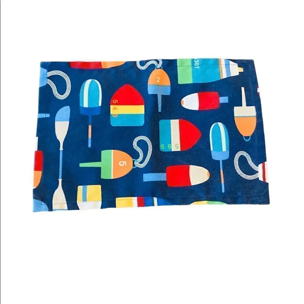 Seaside Fishing Floats Placemats Set of 4 Colorful Ocean Bobbers Table D…